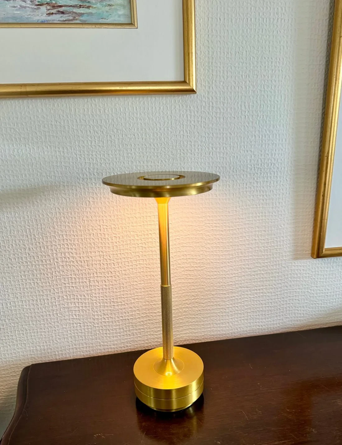 OLTU ŞARJLI MASA LAMBASI GOLD