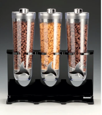 3 LÜ STANDLI CORNFLEKS ALETİ -SİYAH-BEYAZ 40*17 h 44 cm