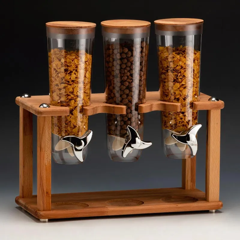 3'LÜ STANDLI AHŞAP CORNFLEKS ALETİ 20*44*H:43 cm