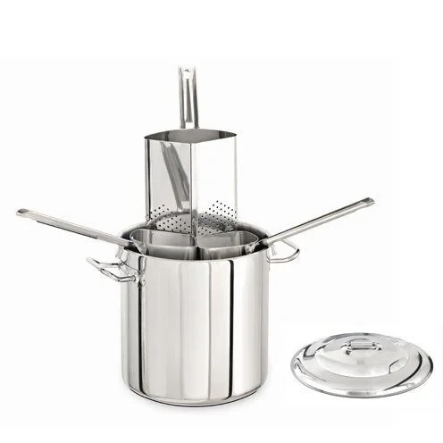 MAKARNA PISIRME SUZGECI SET (4 SUZGECLI VE KAPAKLI) 36x22 CM 22,4 LT