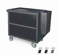 3 KATLI SERVIS ARABASI SIYAH ( MONOBLOCK ) 98x58,5x88 CM