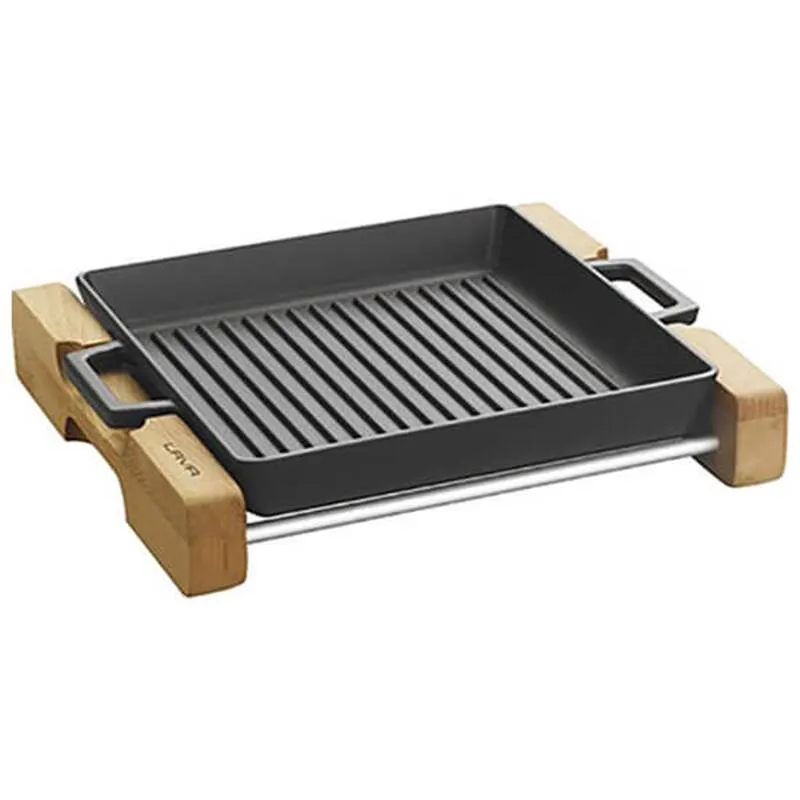 IZGARA TAVA 26X26 METAL KULPLU AHŞAP ALTLI - LV AS 109