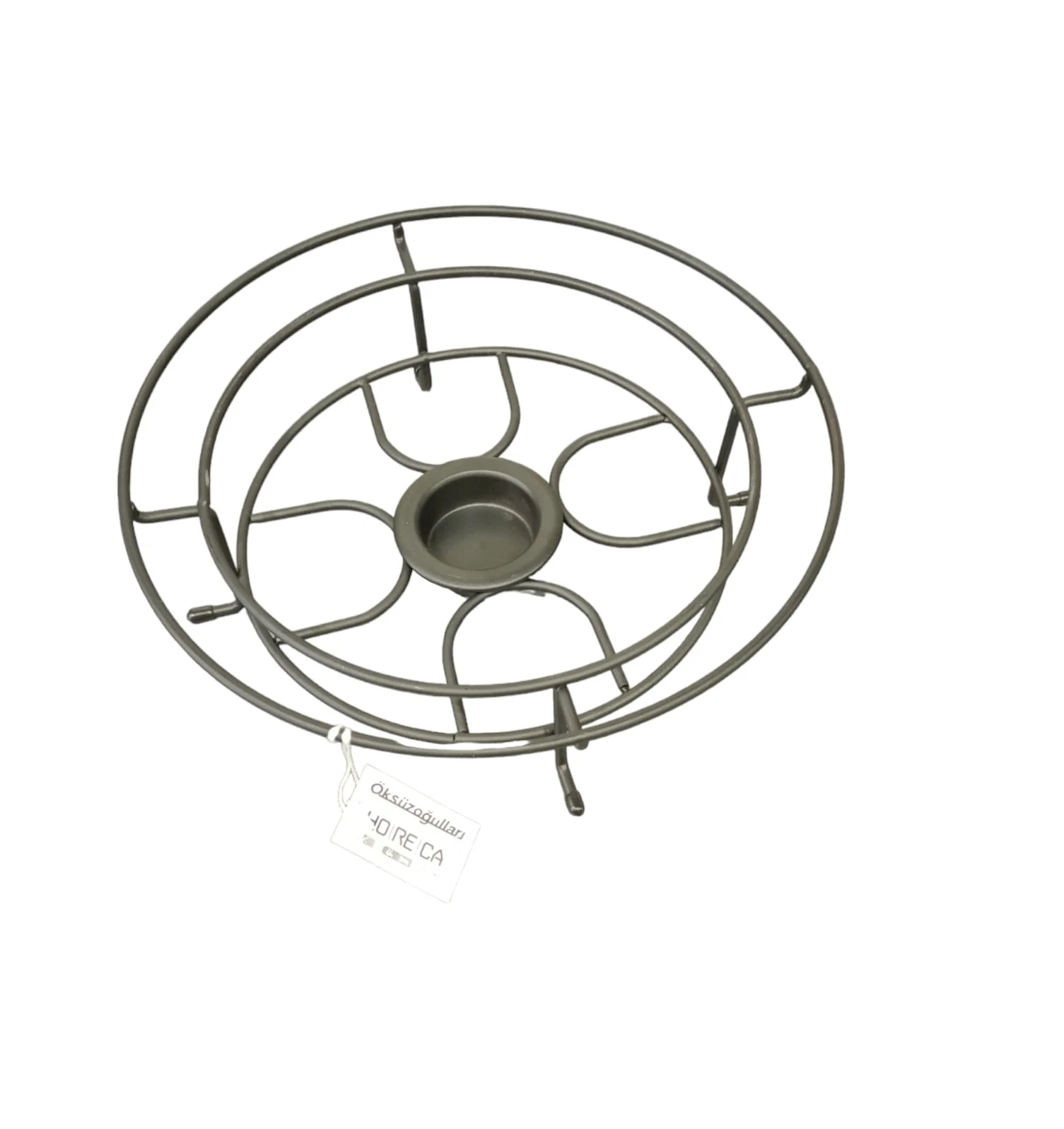 TEL ALTLIK YUVARLAK QAP:245MM YÜKSEKLÍK 58MM SÍYAH