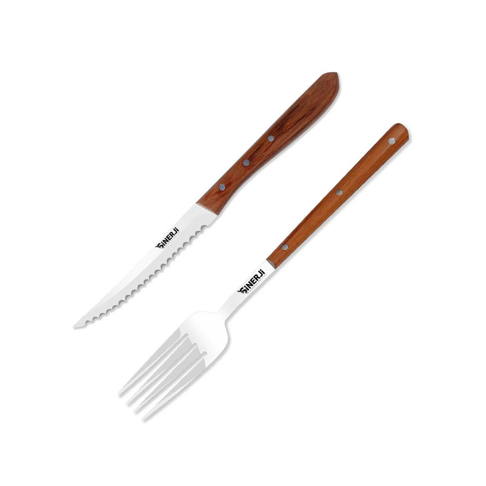WOODEN 2'Lİ STEAK SETİ (BIÇAK& ÇATAL)