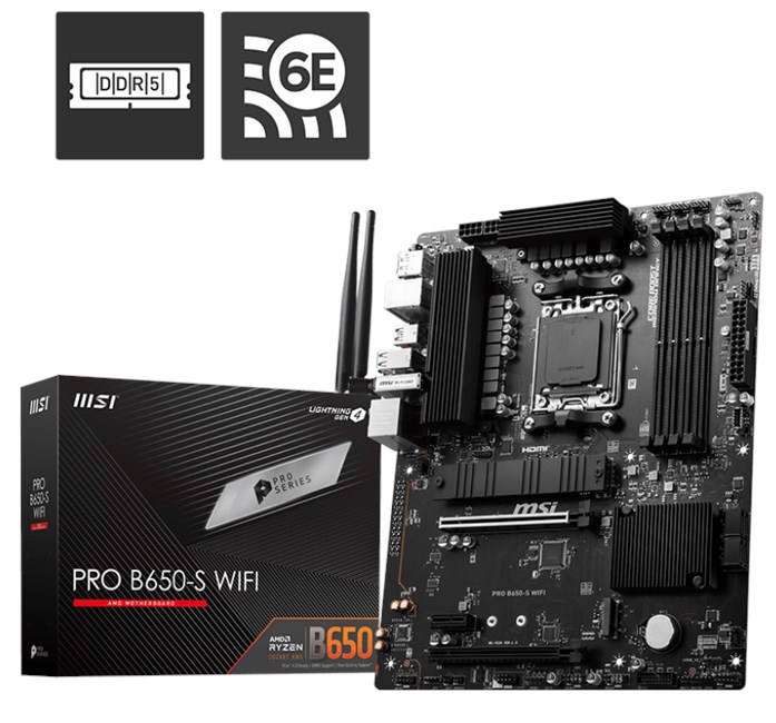 MSI Pro B650-S Wifi D5 AM5 Hdmi Dp