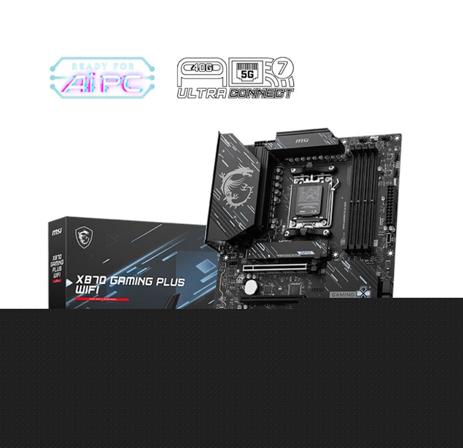 MSI X870 Gaming Plus Wifi AM5 Ryzen D5 Dp Type-C