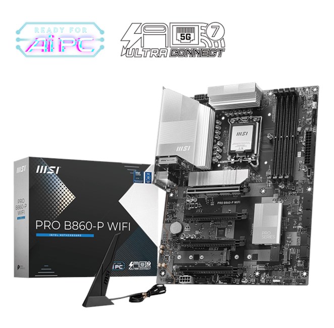 MSI Pro B860-P Wifi D5 1851P Hdmi Dp Type-C