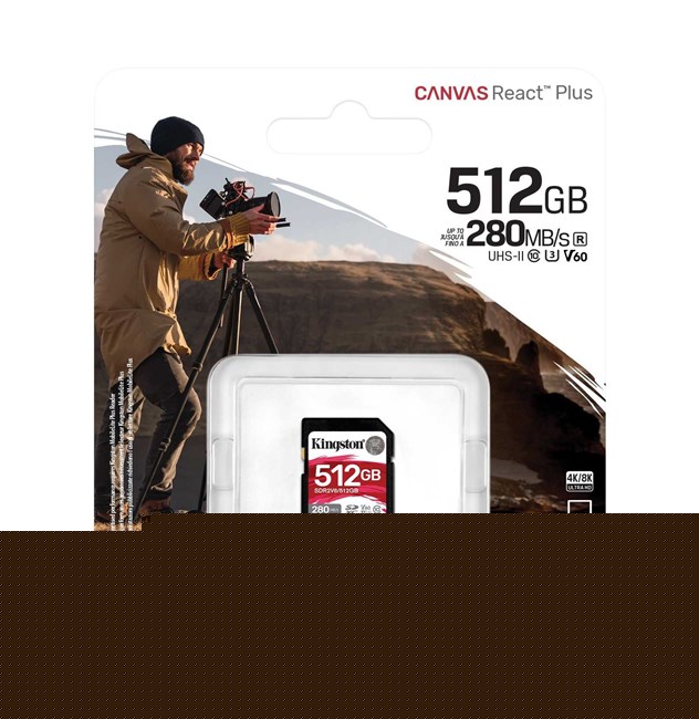 Kingston 512G SDXC Canvas React Plus (280-150)MB/s