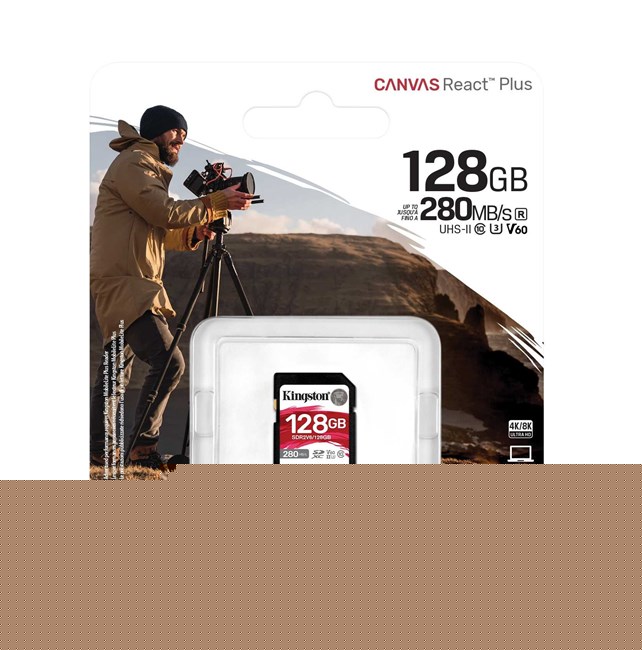 Kingston 128G SDXC Canvas React Plus (280-100)MB/s