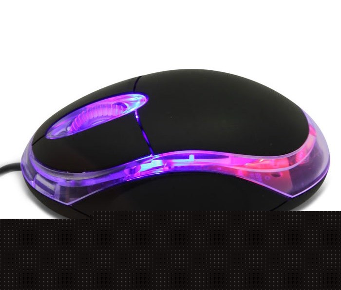 Everest Kablolu Mavi Işıklı Mouse Siyah (KM-6809)