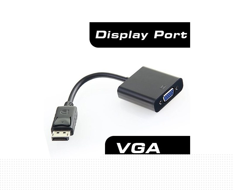 Dark DisplayPort to VGA Dişi Çevirici