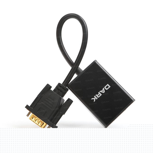 Dark VGA Erkek to HDMI Dişi Çevirici