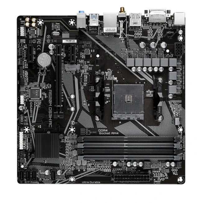 Gigabyte A520M DS3H AC AM4 D4 Dvi-D Hdmi Dp