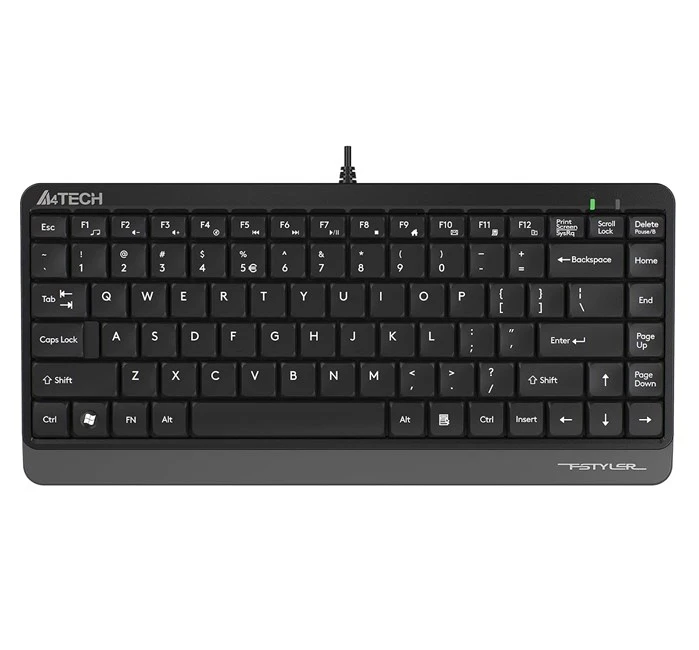 A4-Tech Mini Kablolu Klavye Gri (FK11)