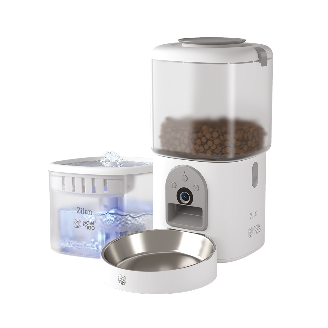 ZLN6292 MP3 Kameralı Akıllı Kedi Köpek Mama ve Su Kabı 