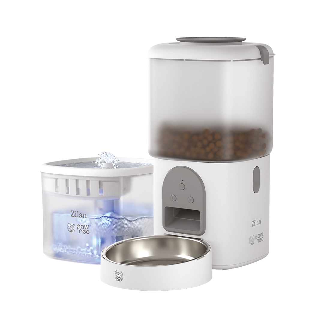 ZLN6290 2si1 Arada Otomatik Kedi Köpek Mama ve Su Kabı 