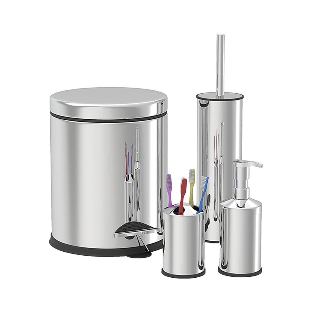 ZLN4605 4 Parçalı İnox Banyo Seti