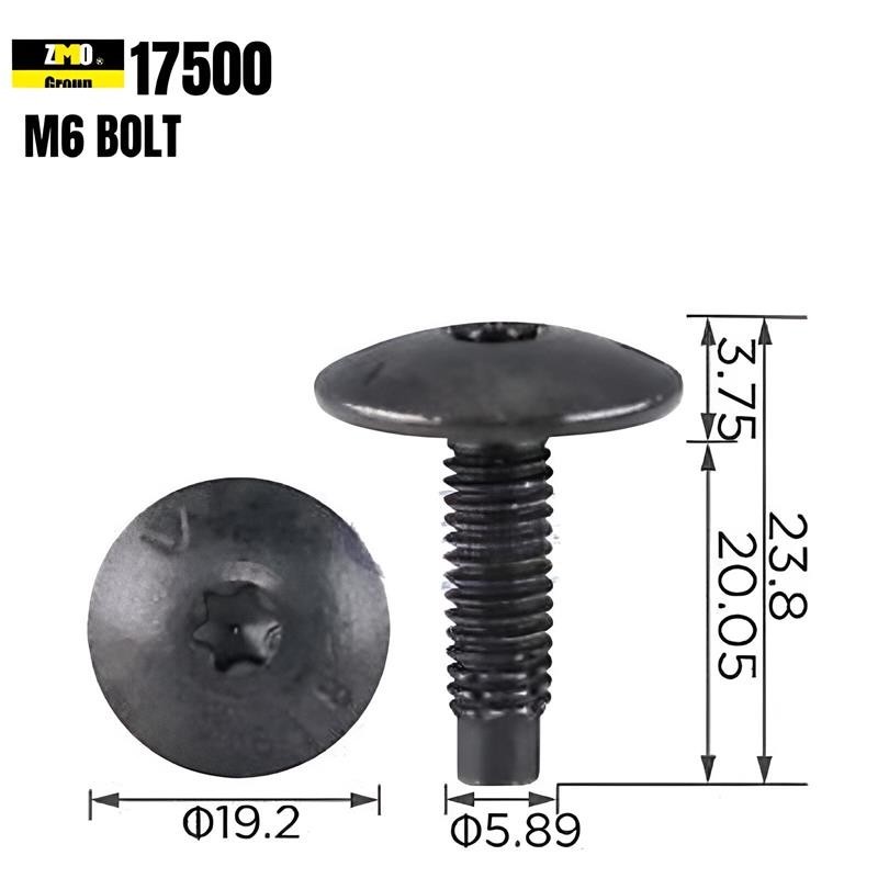 Civata Torx M6X20X19mm Peugeot 742723 Citroen 7703008162 Renault