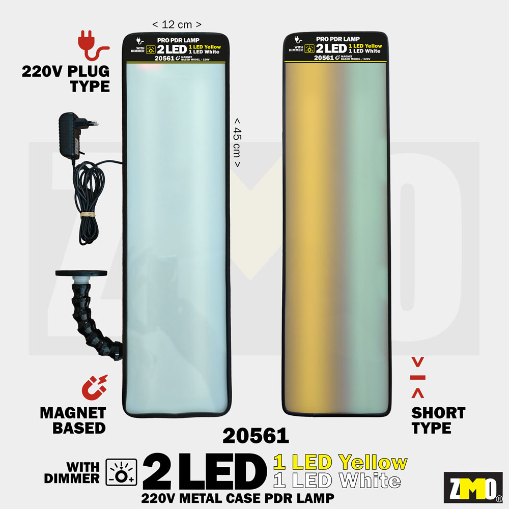 PDR Lamba Mıknatıslı Kısa Tip 45x12cm 2 LED 220V (Metal Kasa)