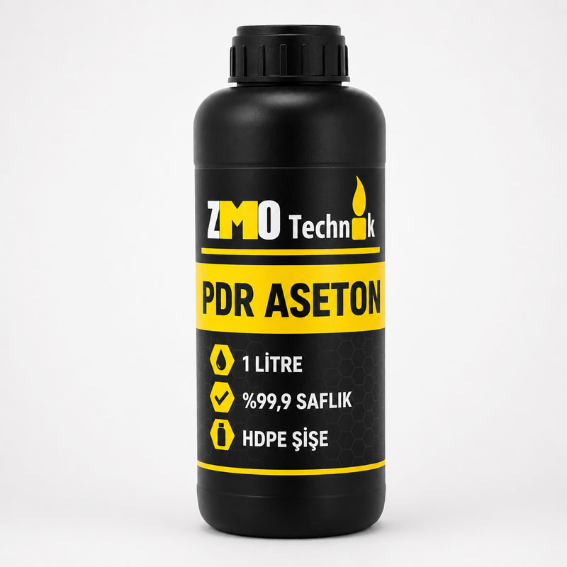 PDR Premium Aseton 1 Litre %99,9 Saflıkta HDPE Şişe