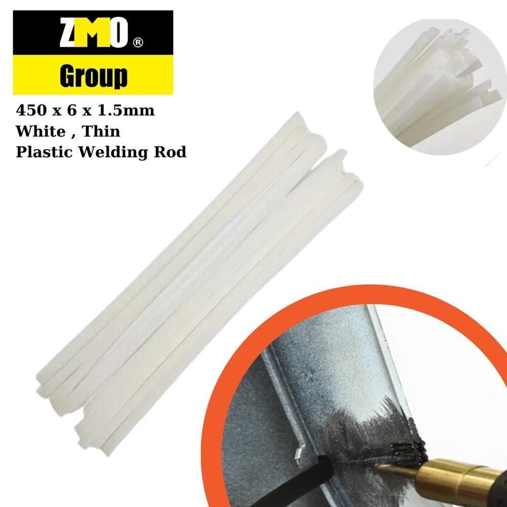 Plastik Kaynak Çubuğu Pp İnce Beyaz 1 Kg (Tampon Far Göğüslük Hava Filtresi İçin) 450 X 6 X 1.5Mm